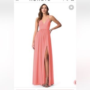 Azazie Aaida Bridesmaid Dress in Coral